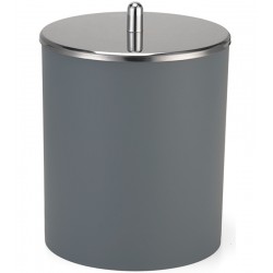 Lixeira 5 Litros Cinza Com Tampa Aço Inox